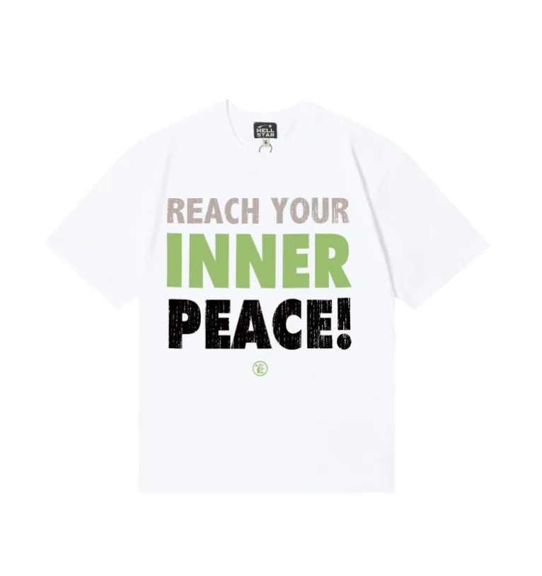6729# P112 Hellstar American fashion high street pure cotton loose short-sleeved T-shirt Color: White Black Size: S M L XL