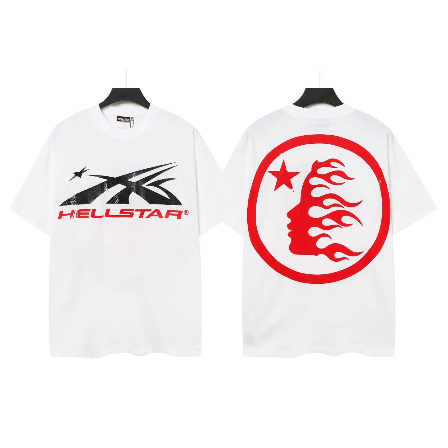 P108 Real-stock Hellstar Cross-border European and American style, street fashion brand pure cotton T-shirt Fabric (fabric): 32 counts of 240g heavy combed double yarn pure cotton Size (size): S-M- L- X L Color (colour): White 👉 👉