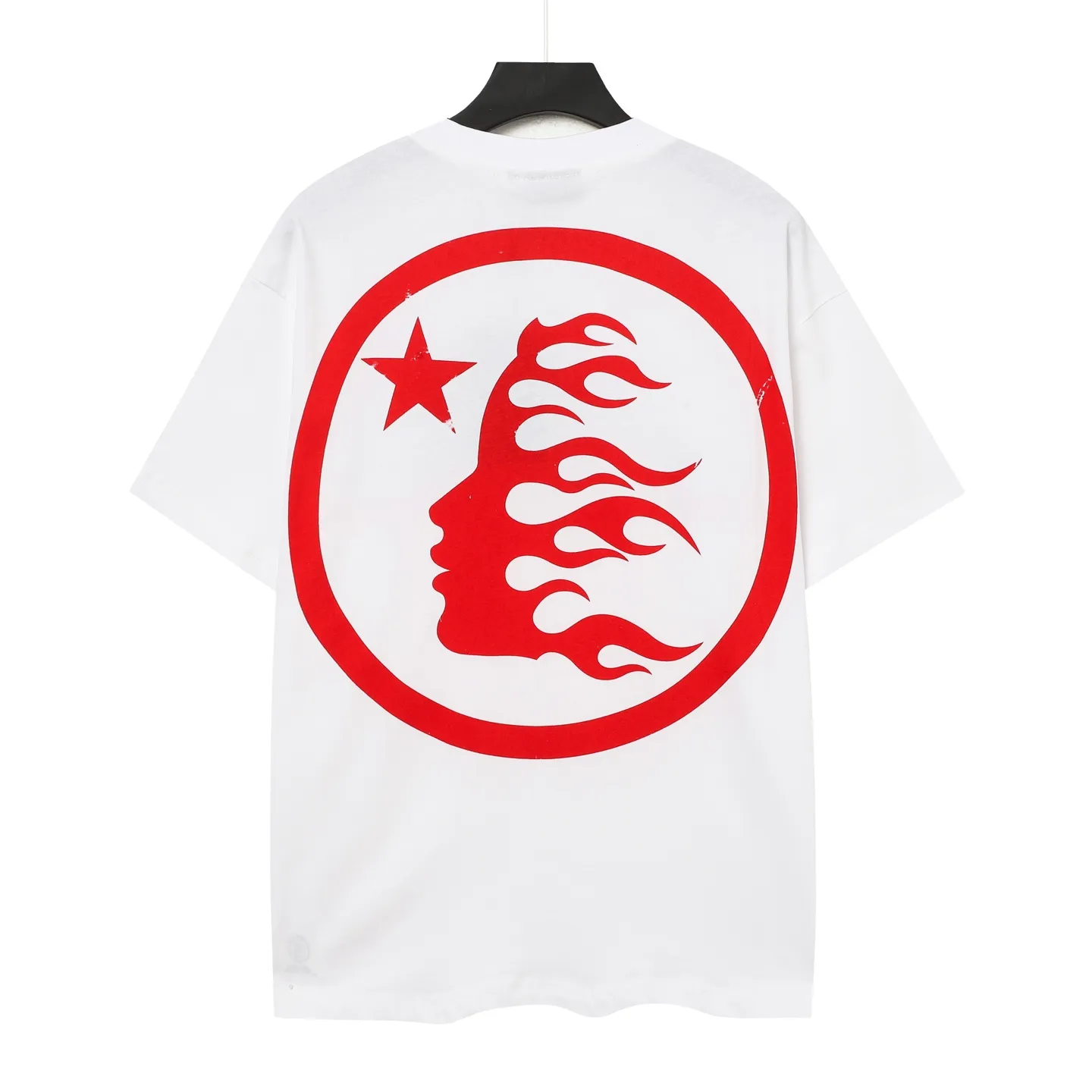 P108 Real-stock Hellstar Cross-border European and American style, street fashion brand pure cotton T-shirt Fabric (fabric): 32 counts of 240g heavy combed double yarn pure cotton Size (size): S-M- L- X L Color (colour): White 👉 👉