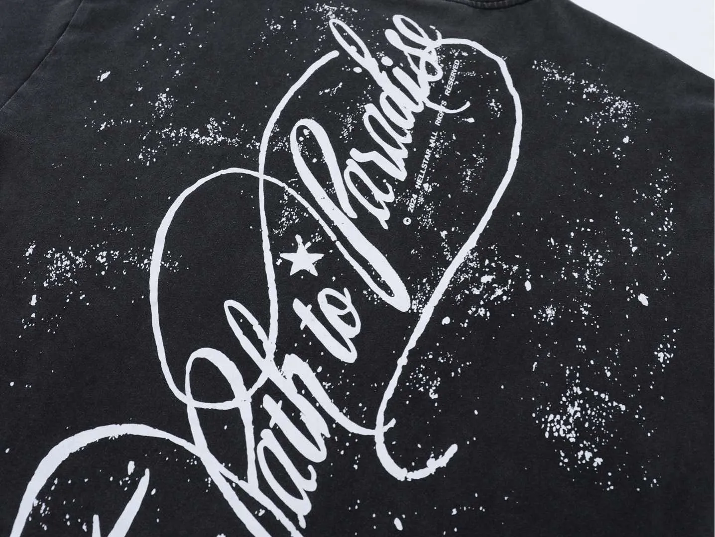 P126 HELLSTAR The Path To Paradise Complexcon Tee short-sleeved T-shirt The new hot beauty trend Hellstar!  Standard beauty and trendy workmanship, original customization (fabric, pattern, printing, hang tag, main mark, etc.), exaggerated style, explosive style, dare to break through tradition, bring adventurous new fashion experience!   YoungBoy, the most popular rapper in the youth circle, has shot a lot of models for him, and celebrities such as Dababy and Swae Lee frequently get dressed!  color: black Size: S, M, L, XL