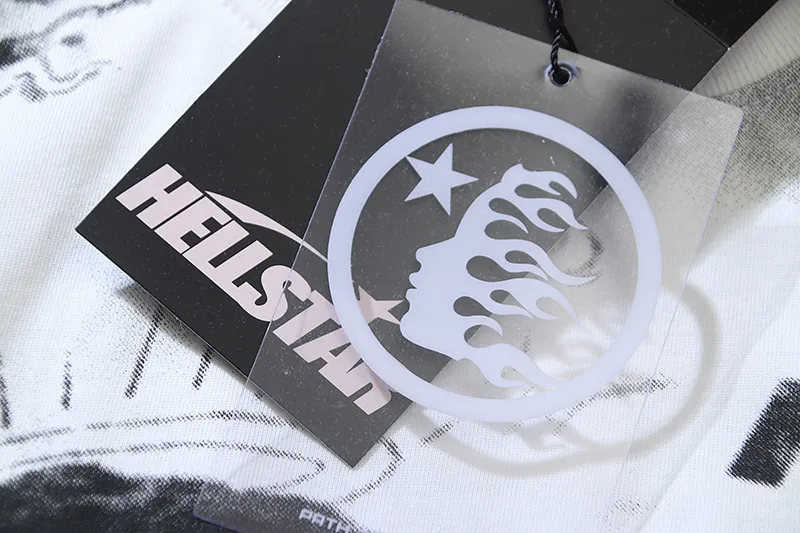 P116 Real shot of Hellstar Hellstar high street pure cotton loose short-sleeved T-shirt Fabric: 240g 32 count fine cotton double yarn pure cotton Color: White Size: S M L XL
