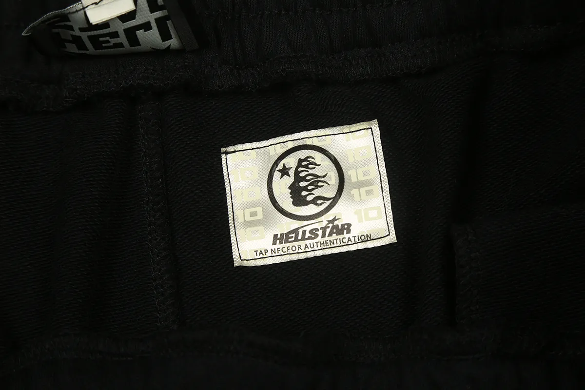 1101# P150 Hellstar pure cotton terry 350g printed casual shorts Color: black floral gray Size: S M L XL