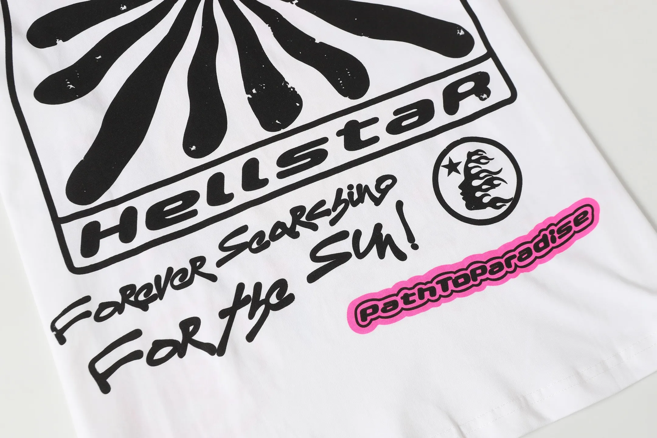 P108 Real-stock Hellstar Cross-border European and American style, street fashion brand pure cotton T-shirt Fabric (fabric): 32 counts of 240g heavy combed double yarn pure cotton Size (size): S-M- L- X L Color (colour): White 👉 👉 👉 👉