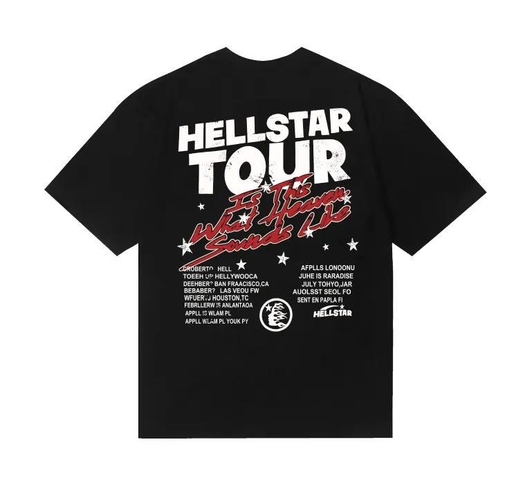 6749# P112 Hellstar American fashion high street pure cotton loose short-sleeved T-shirt Color: Black Gray Size: S M L XL