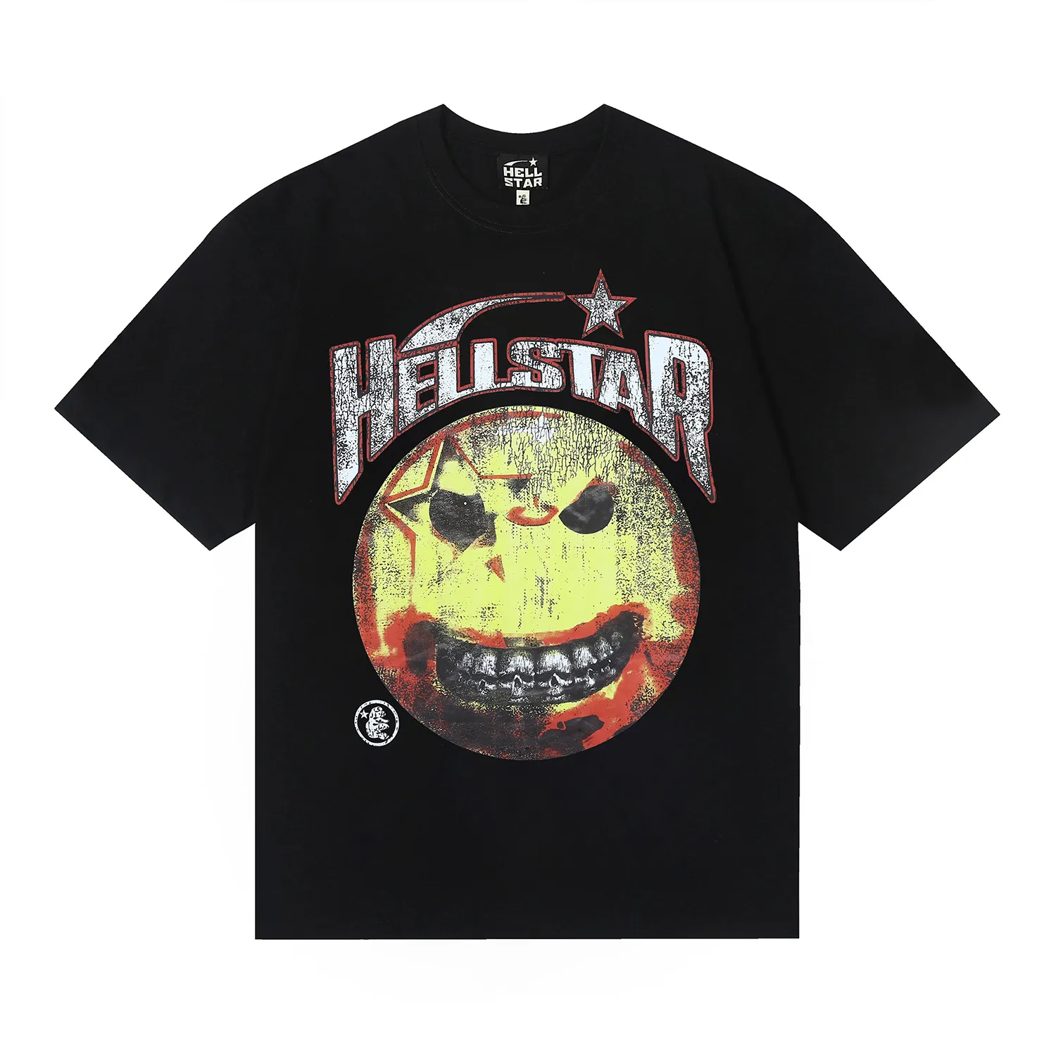 6659# P116 Hellstar American fashion high street pure cotton loose short-sleeved T-shirt Color: White Black Gray Size: S M L XL