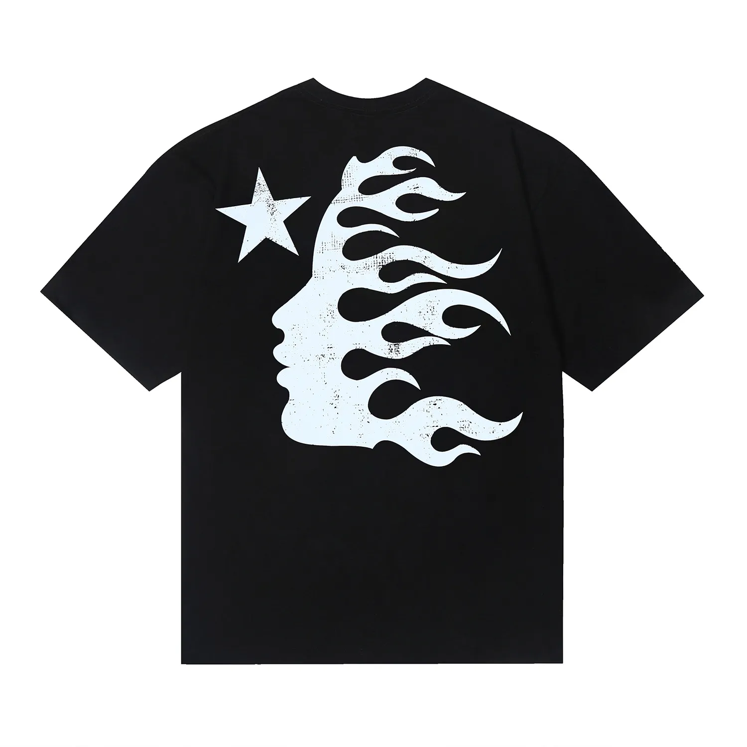 6659# P116 Hellstar American fashion high street pure cotton loose short-sleeved T-shirt Color: White Black Gray Size: S M L XL
