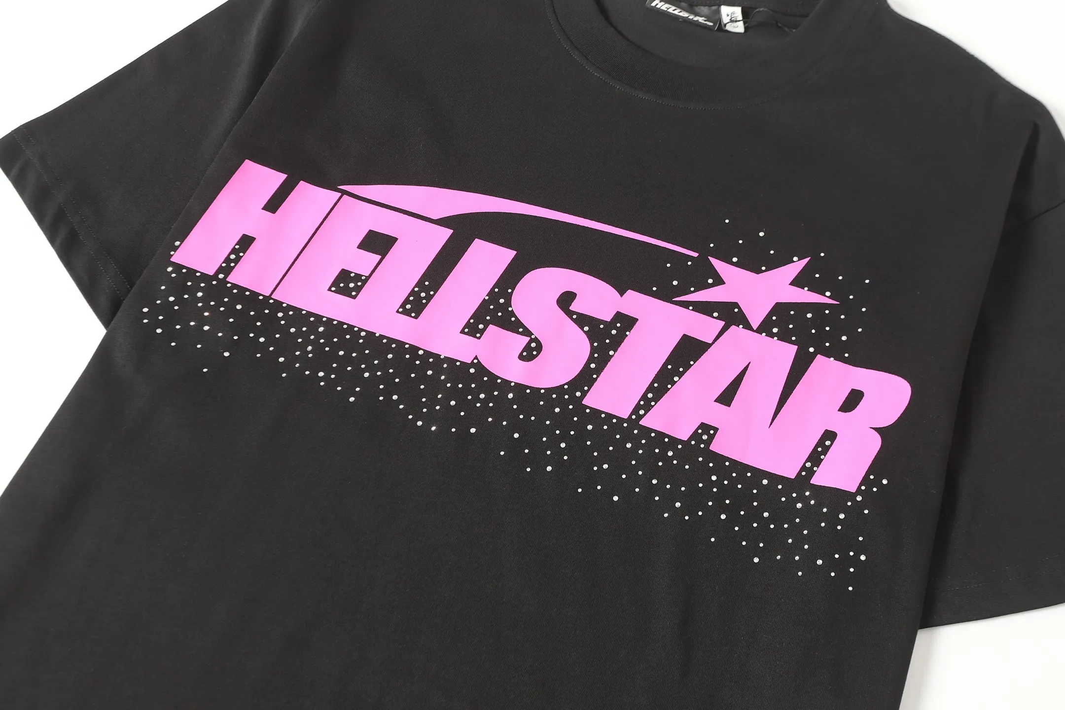 P116 Real-stock Hellstar Cross-border European and American style, street fashion brand pure cotton T-shirt Fabric (fabric): 32 pieces of 240g heavy combed double yarn pure cotton Size (size): S-M- L- X L Color (colour): black