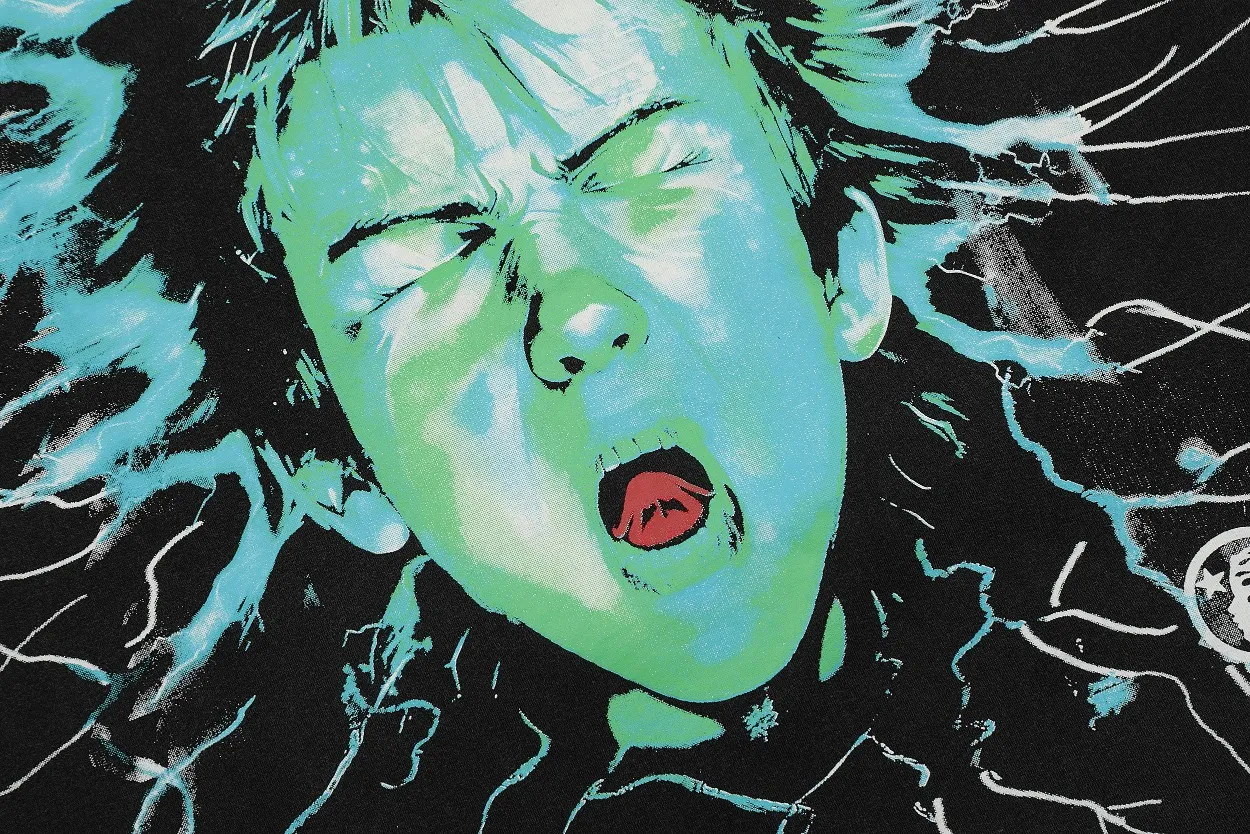 P146 Hellstar Studios Electric Kid Short Sleeve Tee Shirt Washed Black Short Sleeve T-shirt The new hot beauty trend Hellstar!  Standard beauty and trendy workmanship, original customization (fabric, pattern, printing, hang tag, main mark, etc.), exaggerated style, explosive style, dare to break through tradition, bring adventurous new fashion experience!  YoungBoy, the most popular rapper in the youth circle, has shot a lot of models for him, and celebrities such as Dababy and Swae Lee frequently get dressed!  color: Vintage Black (washed black) size: S, M, L, XL