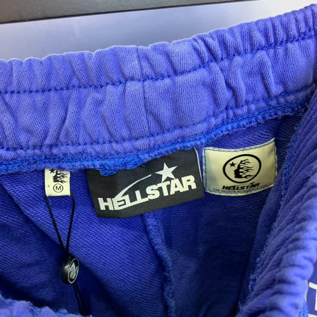 P210 Hellstar No Guts No Glory Sweatpants Blue washed distressed pure cotton sweatpants color (color): Vintage BLUE (washed blue) Size (size): S, M, L, XL
