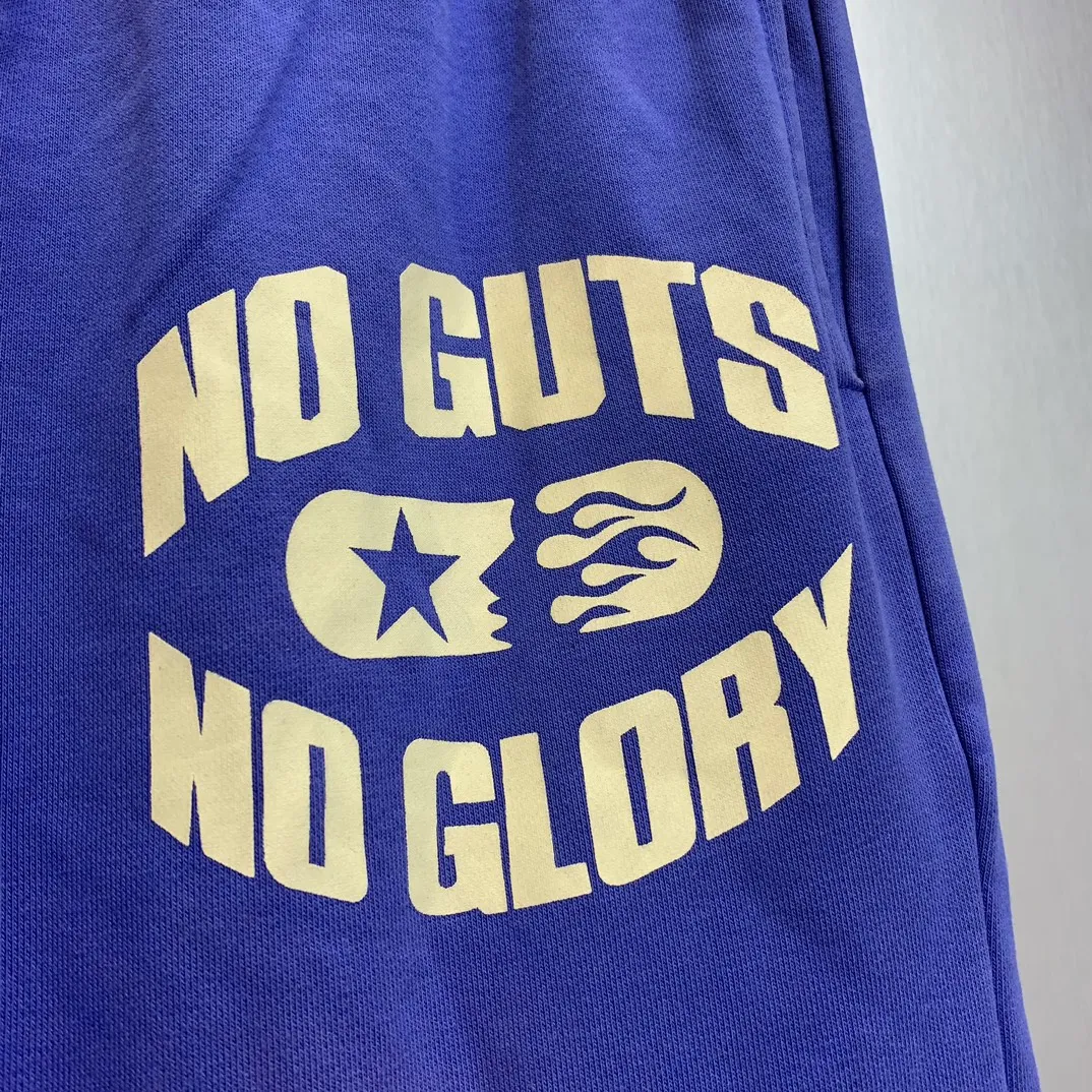 P210 Hellstar No Guts No Glory Sweatpants Blue washed distressed pure cotton sweatpants color (color): Vintage BLUE (washed blue) Size (size): S, M, L, XL