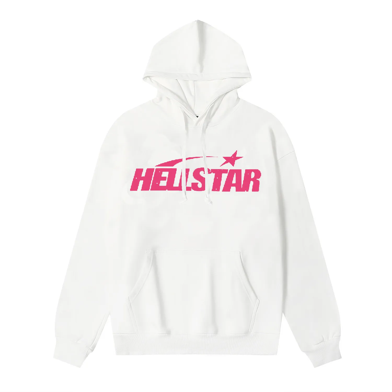 9912# P196 Ins American hip-hop trendy brand hellstar letter printed high street loose hooded pullover sweatshirt for men and women Color: Black White Size: S M L XL