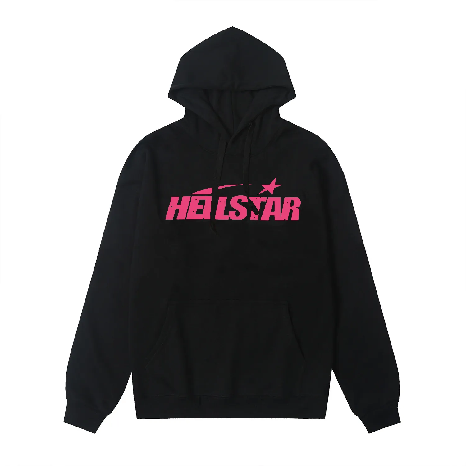 9912# P196 Ins American hip-hop trendy brand hellstar letter printed high street loose hooded pullover sweatshirt for men and women Color: Black White Size: S M L XL