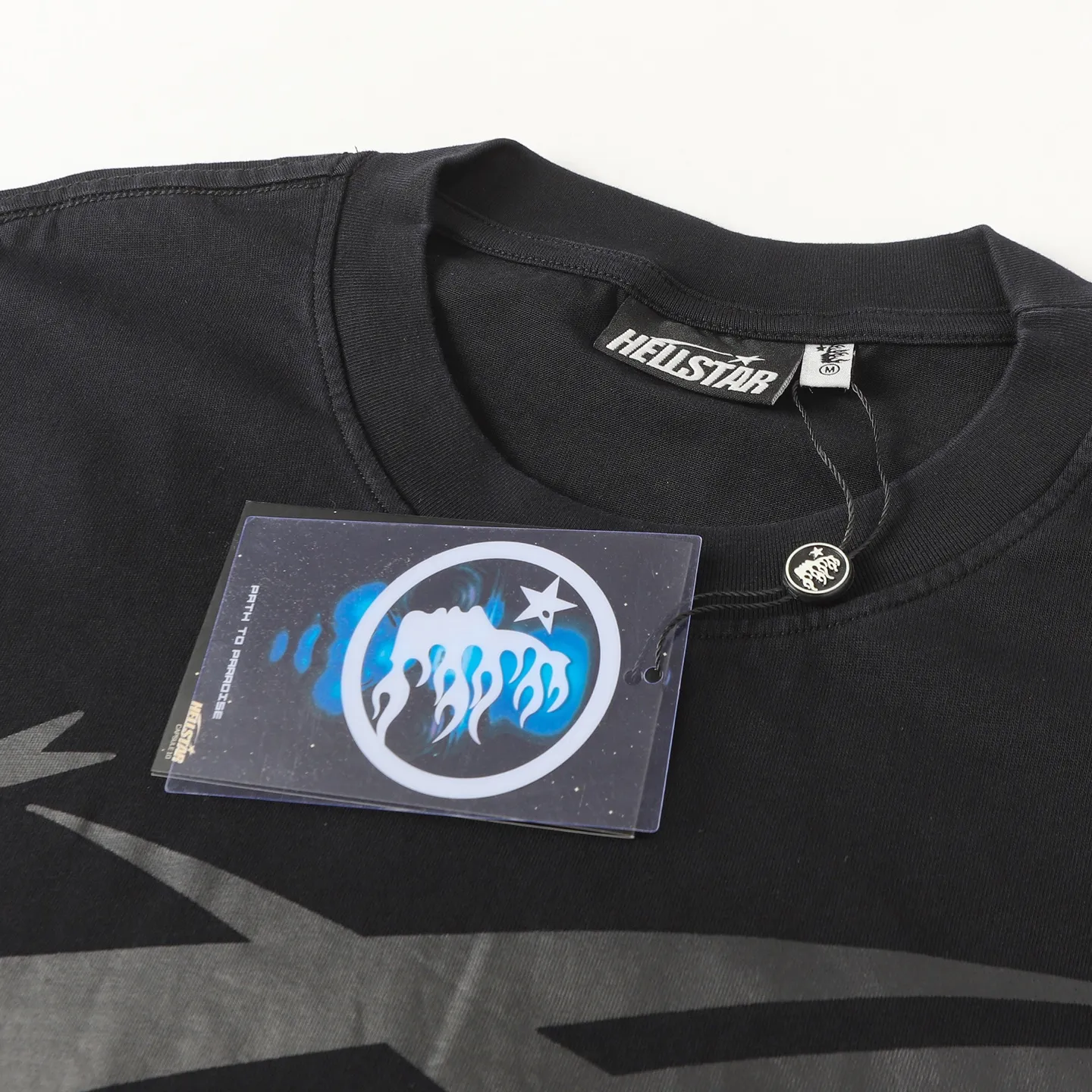 P124 Hellstar Hellstar Cross-border European and American style street fashion brand pure cotton T-shirt Fabric (fabric): 32 counts 250g washed combed double yarn pure cotton Size (size): S-M- L- X L Color (colour): Washed black (spray Ma Liu)