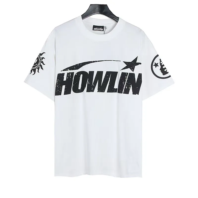 P108 Real-stock Hellstar Cross-border European and American style, street fashion brand pure cotton T-shirt Fabric (fabric): 32 pieces of 240g heavy combed double yarn pure cotton Size (size): S-M- L- X L Color (colour): white