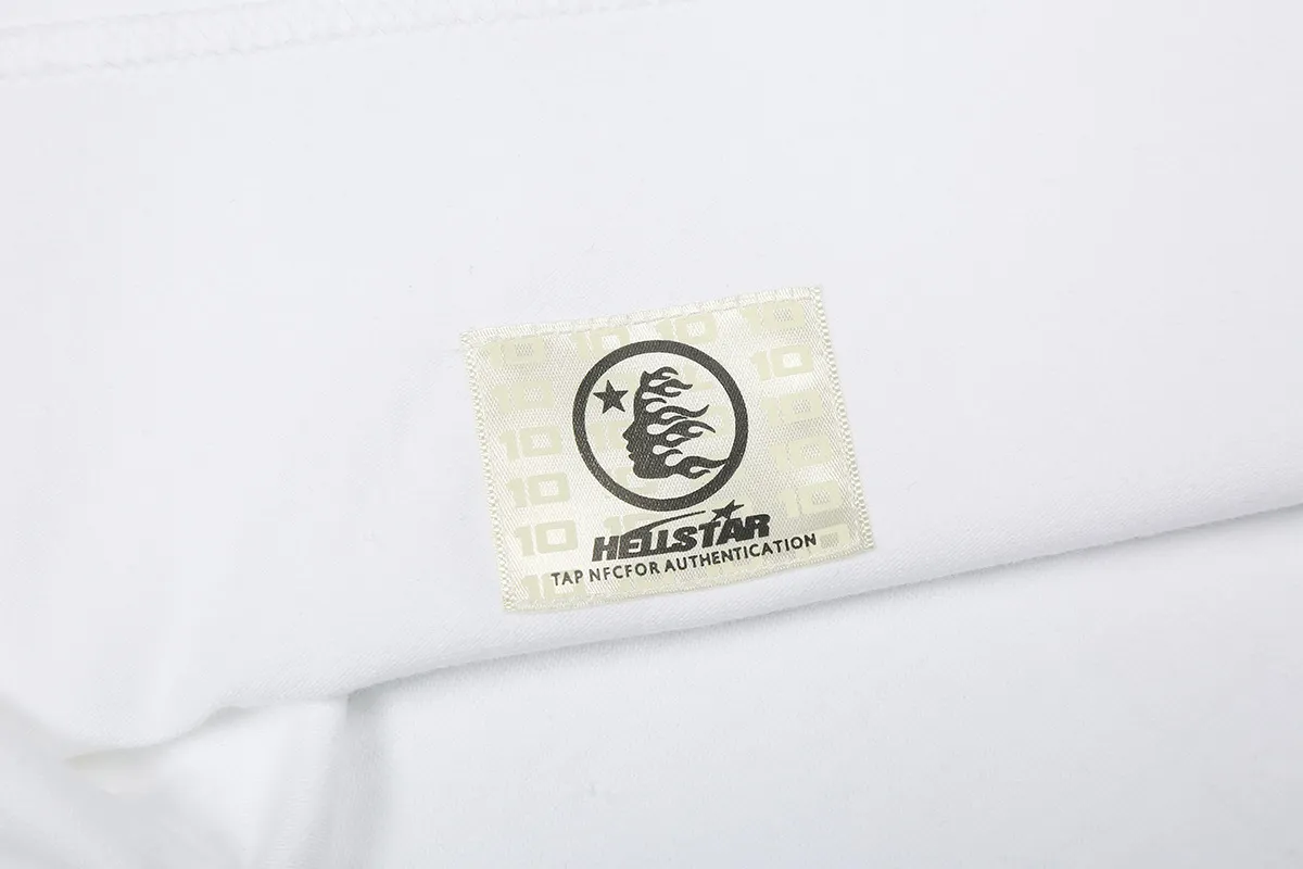 6811# P116 Hellstar American fashion high street pure cotton loose short-sleeved T-shirt Color: White Size: S M L XL