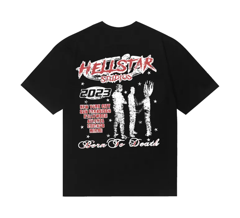 6768# P116 Hellstar American fashion high street pure cotton loose short-sleeved T-shirt Color: White Apricot Black Size: S M L XL