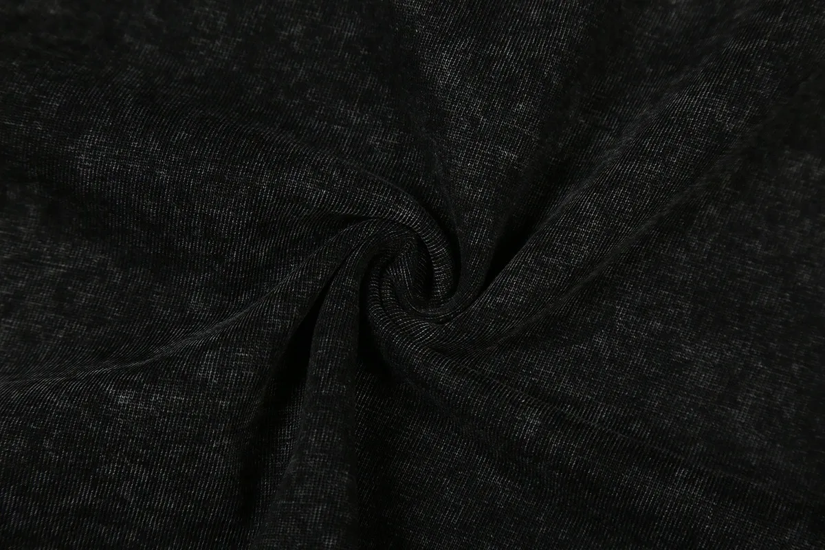 7745# P124 Washed Hellstar Hellstar ins same style retro printed tops for men and women, casual and trendy pure cotton washed short-sleeved T-shirt Color: Black Size: S M L XL