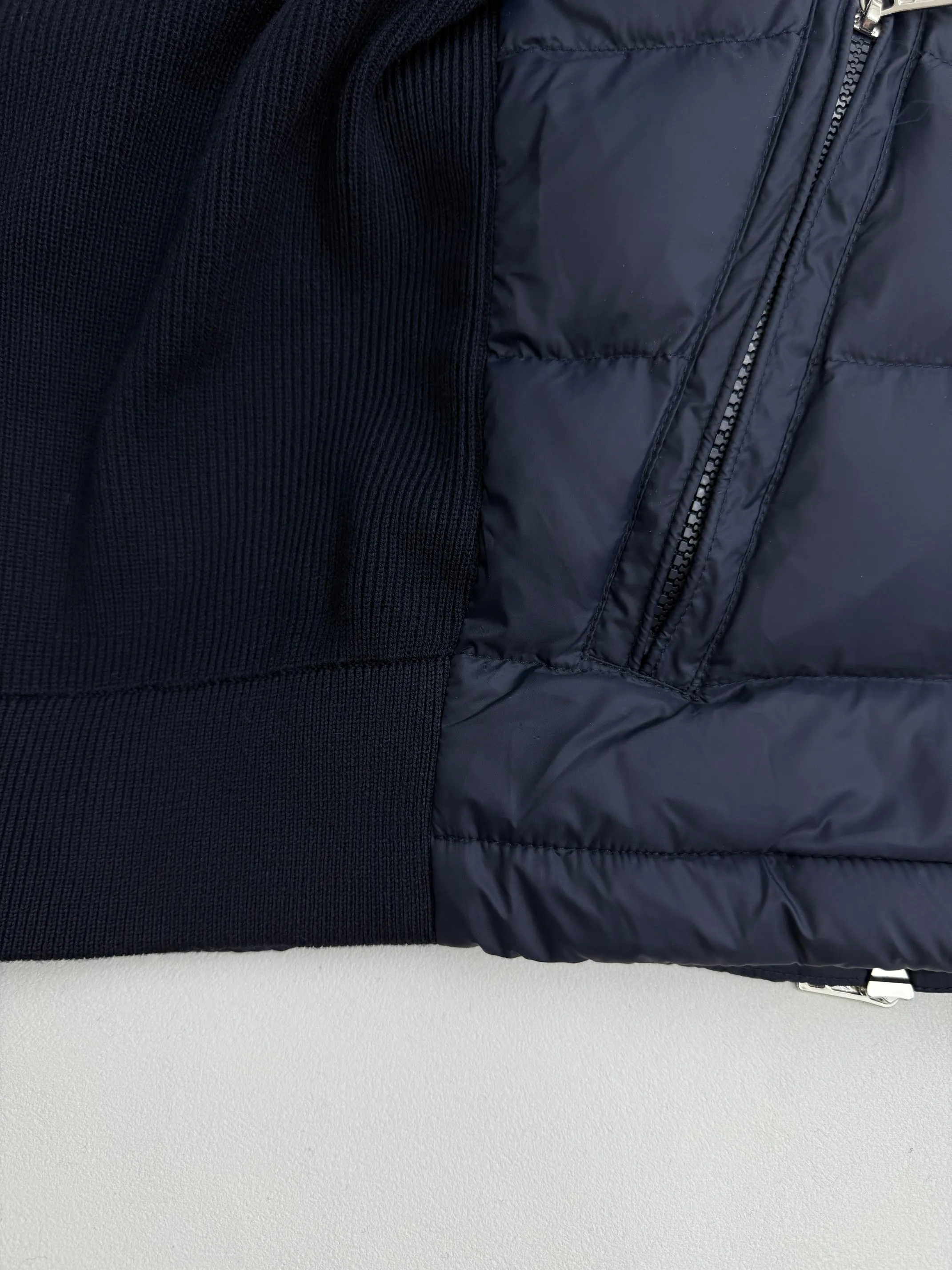 P690 Moncler wool knitted patchwork hooded down jacket 0/1/2/3/4