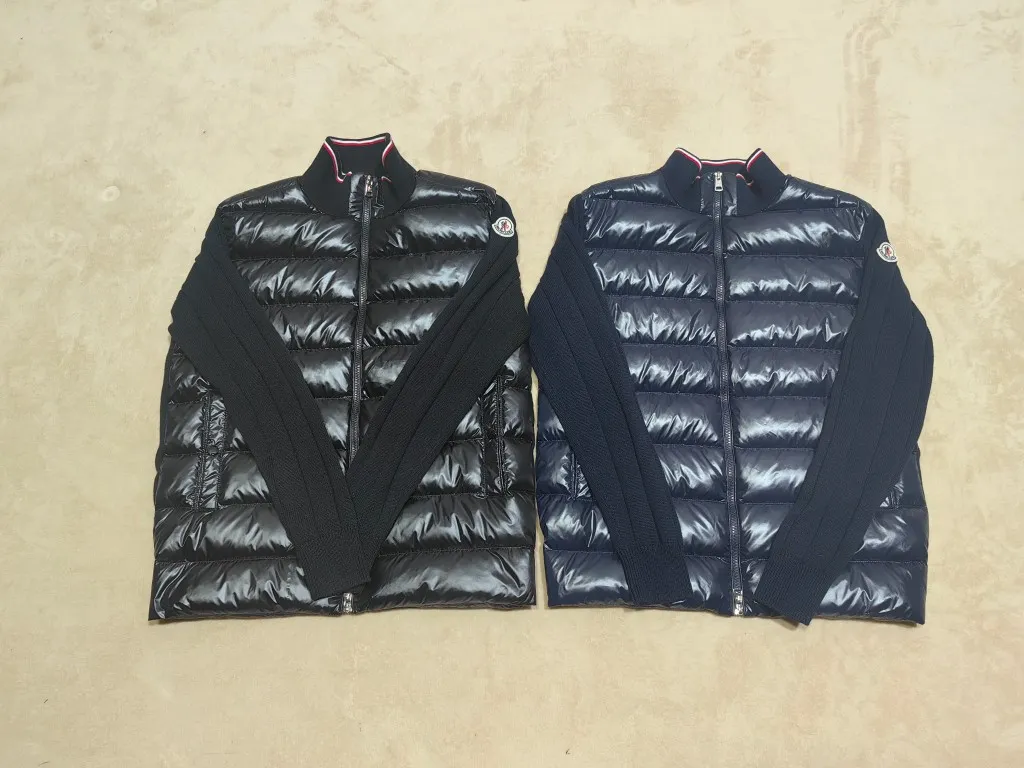 P700 156#Moncler 23 years new men's thin knitted splicing down jacket winter regular,