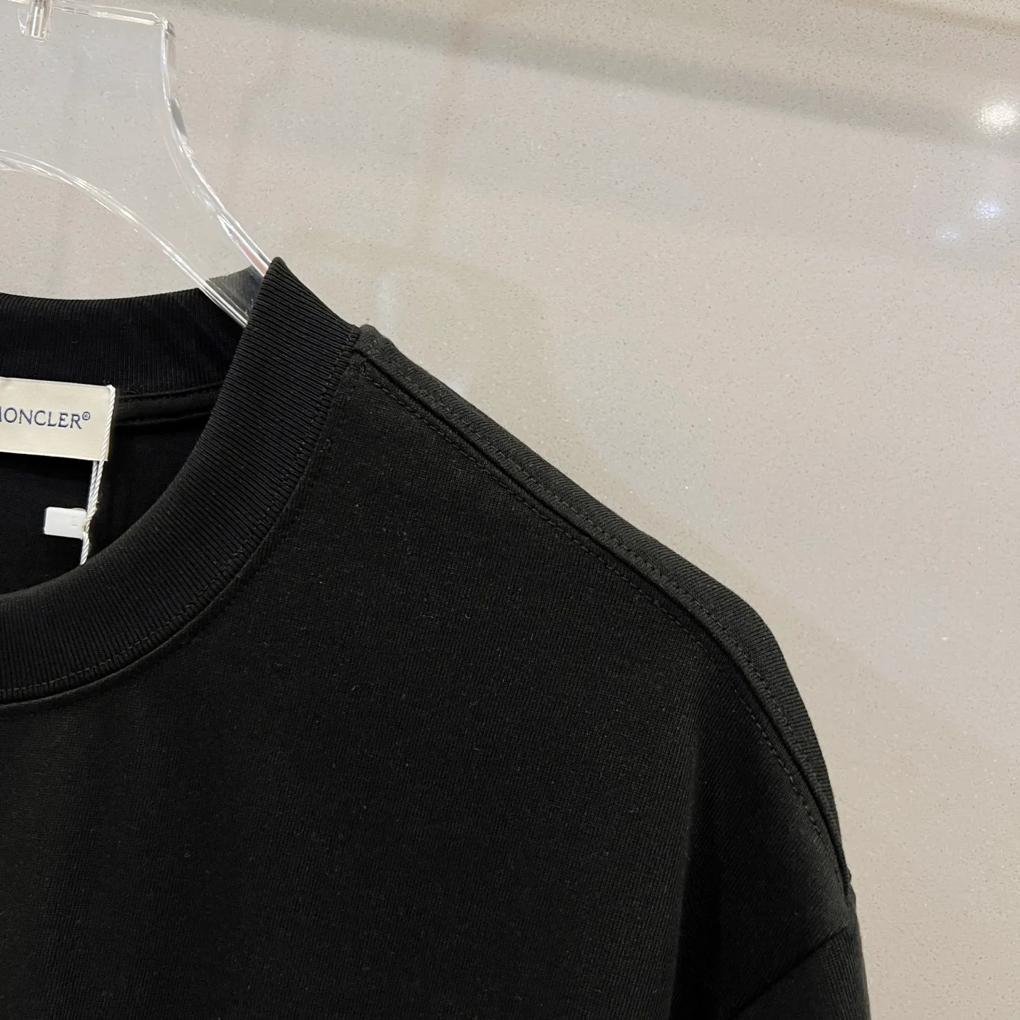 P170 MONCLER/muzzle 320g round neck short-sleeved T-shirt, brand letter micro-label embroidery🪡LOGO arm patch craft, official synchronization, 1:1 original mold opening, fashion personality, versatile trend, pure original quality, original washed fabric, tag, collar label, washed wheat, three complete standards, color: black, white, pink. Size: S-XL