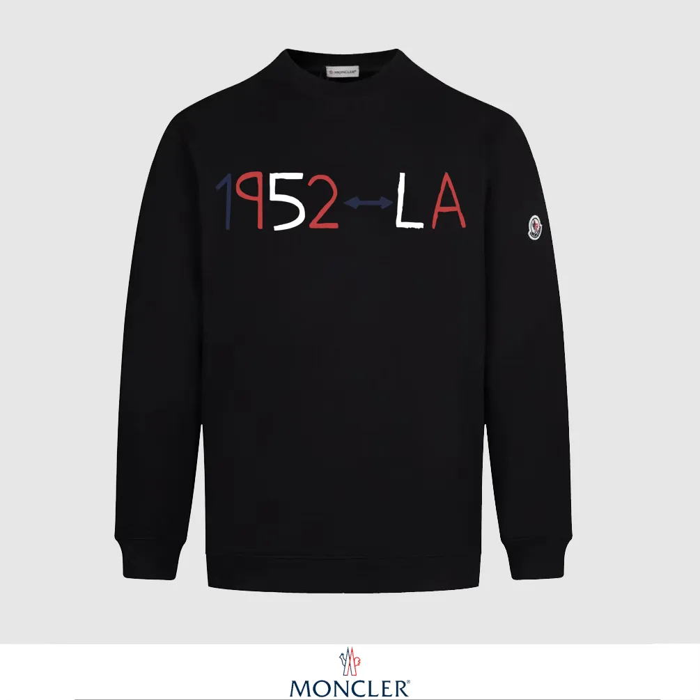 P240 Recommend the most popular Moncler masked 380g printed terry crew neck sweatshirt. Breathable pure cotton fabric. The texture is very soft and comfortable. No shrinkage, no deformation, no pilling). Original customized accessories. Collar label. Wash mark. Hang tag. Packaging (perfect details). Color: White. Black. Size: XS S M L.