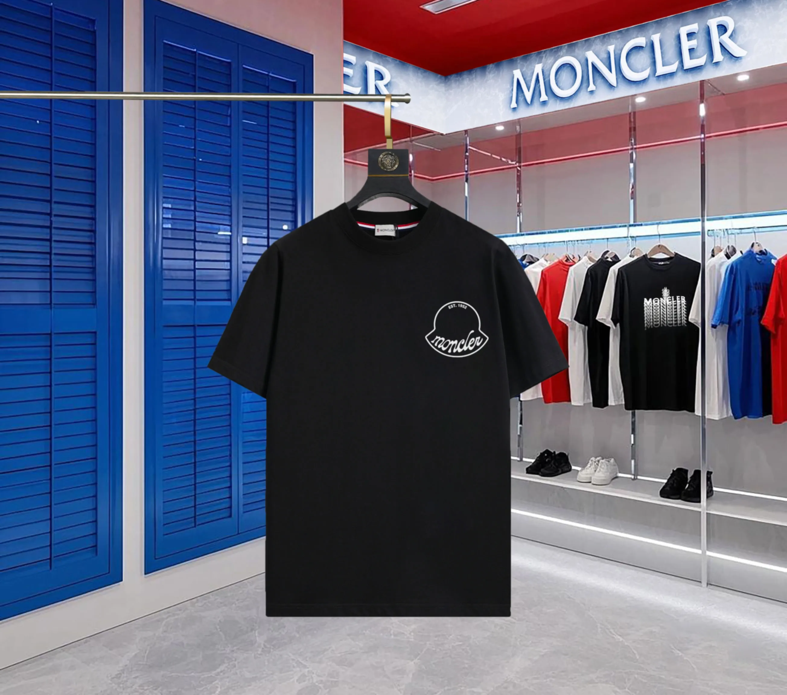 P140 💰Upgraded version "Mobile phone smart sensor ~ NFC chip armband ~ direct access to the official website for anti-counterfeiting" "Moncler ~ Mouth Mouth" 2025 new high-quality round neck short-sleeved T-shirt. The cuffs have imported embroidered labels. Customized dyeing, very comfortable to touch. Super versatile and good-looking short-sleeved. Complete with three labels. Non-market ordinary version. Feel free to compare. Quality is absolutely guaranteed! ‼ First of all, this original fabric is all custom-woven with 32-count double yarn fabric, 250G, and the weight is the same‼ Fine workmanship, double waistcoat method, double waistcoat method, double waistcoat method makes the whole dress more three-dimensional, which is not a craft that ordinary T-shirts can achieve🤪 Size: S-M-L-XL-2XL Color: black, white, apricot, same style for men and women