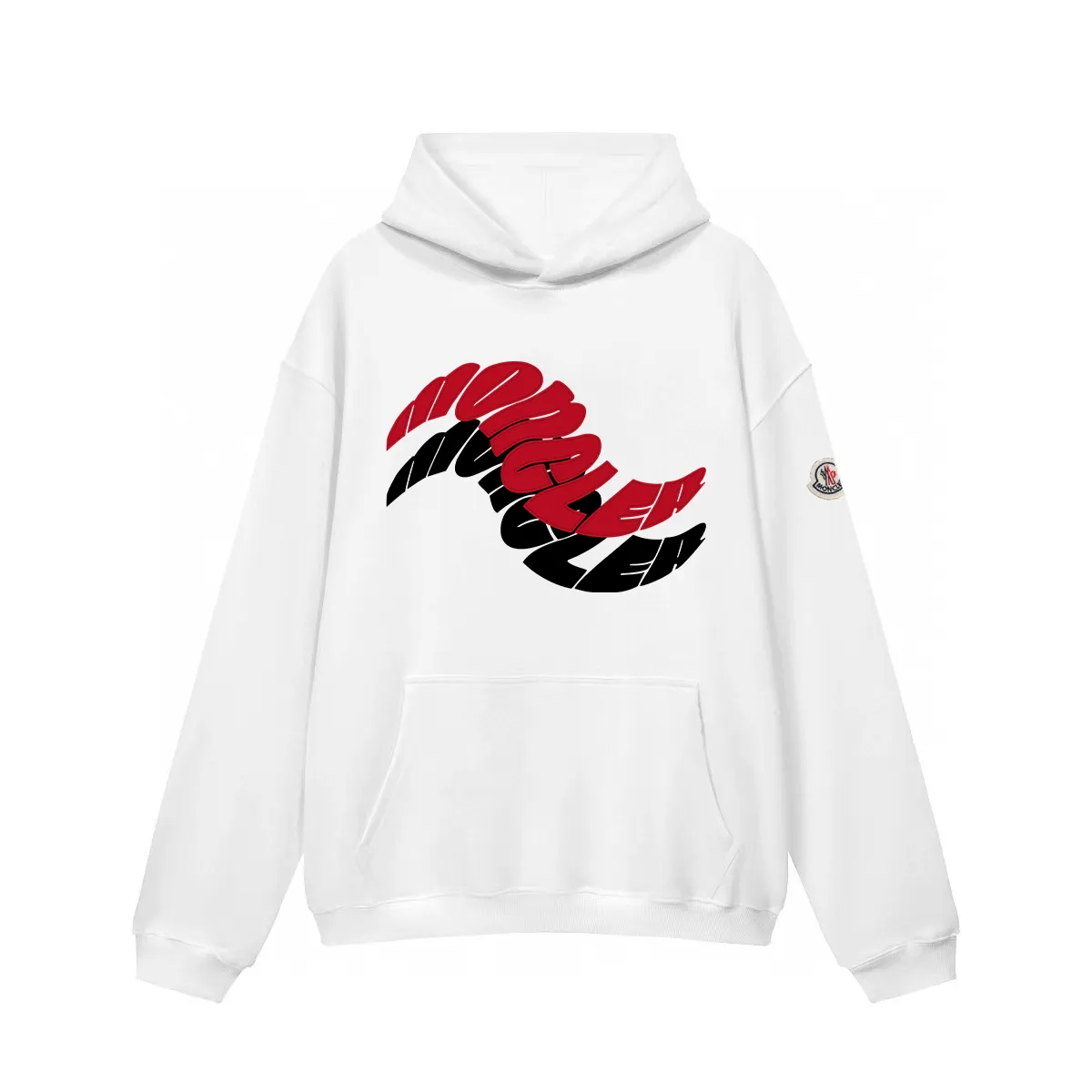 P270 Recommended for sale with confidence Moncler Mouth Mouth 480g Velvet printed hooded sweatshirt Australian velvet fabric is soft and comfortable, does not shrink, does not deform, does not pill) Original customized accessories Collar label Wash mark Hang tag Packaging (perfect details) Color White Black Size XS-L - Copy (59) - Copy