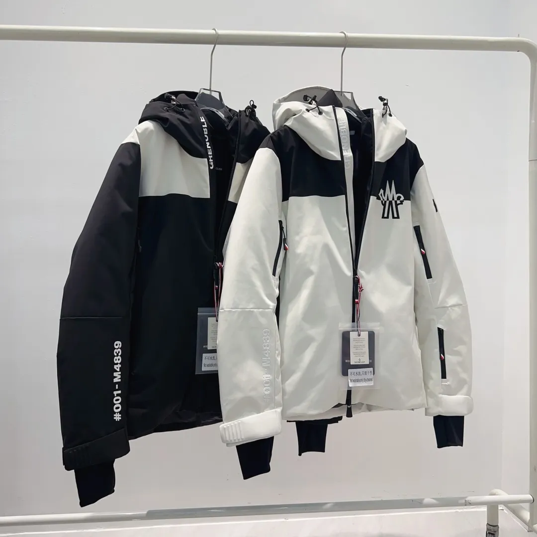 💰Men's 1560 💰Women's 750 Moncler 25 new style, outdoor series men's ski down jacket Color: Black White Size: 1234