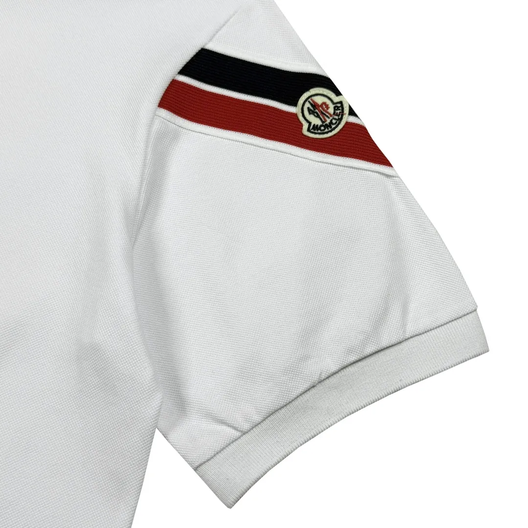 P220 Moncler sleeves color block webbing lapel polo 3 colors size XS-L