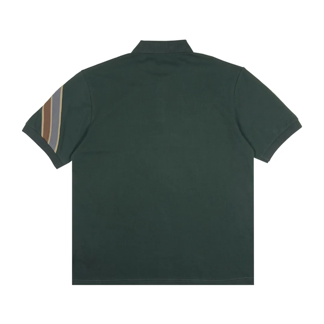 P220 Moncler sleeves color block webbing lapel polo 3 colors size XS-L