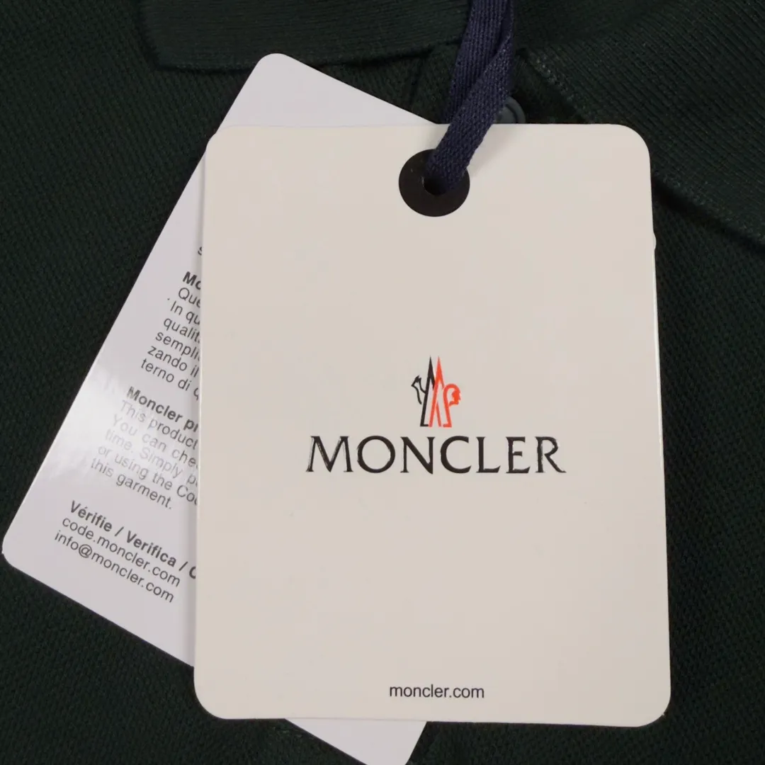 P220 Moncler sleeves color block webbing lapel polo 3 colors size XS-L