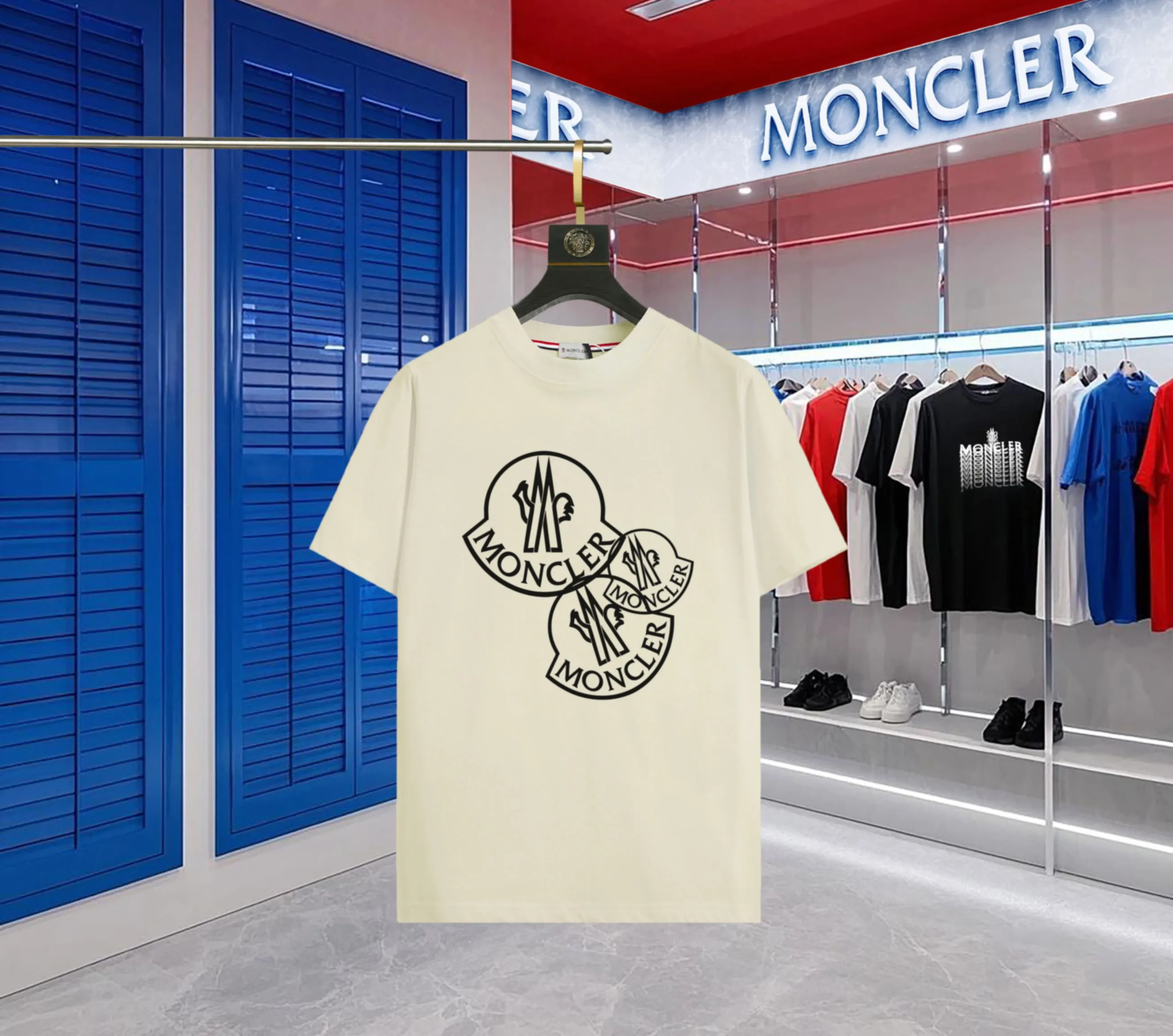 P140 💰Upgraded version "Mobile phone smart sensor ~ NFC chip armband ~ direct access to the official website for anti-counterfeiting" "Moncler ~ Mouth Mouth" 2025 new high-quality round neck short-sleeved T-shirt. The cuffs have imported embroidered labels. Customized dyeing, very comfortable to touch. Super versatile and good-looking short-sleeved. Complete with three labels. Non-market ordinary version. Feel free to compare. Quality is absolutely guaranteed! ‼ First of all, this original fabric is all custom-woven with 32-count double yarn fabric, 250G, and the weight is the same‼ Fine workmanship, double waistcoat method, double waistcoat method, double waistcoat method makes the whole dress more three-dimensional, which is not a craft that ordinary T-shirts can achieve🤪 Size: S-M-L-XL-2XL Color: black, white, apricot, same style for men and women