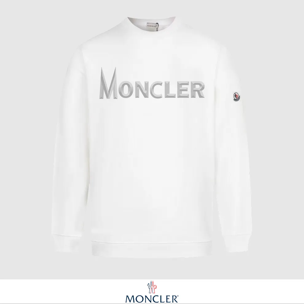 P240 Recommend the most popular Moncler masked 380g printed terry crew neck sweatshirt. Breathable pure cotton fabric. The texture is very soft and comfortable. No shrinkage, no deformation, no pilling). Original customized accessories. Collar label. Wash mark. Hang tag. Packaging (perfect details). Color: White. Black. Size: XS S M L.