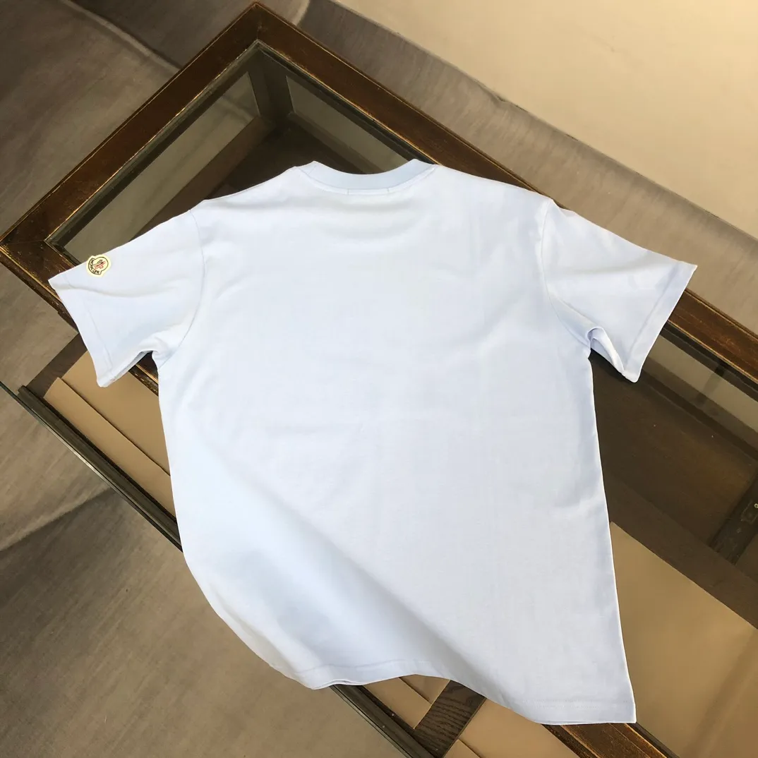 P160 MONCLER 25 The latest short-sleeved T-shirt for couples~Colorful bear element print~The upper body of the fabric is comfortable and breathable, not stiff, slim cut, made of high-customized pure cotton fabric! The upper body is comfortable and stylish, and it can be worn alone as an inner layer. It is a must-have for fashionistas! ! ! Color: Black White Orange Sky Blue Size: S M L XL (Loose fit! Please state your height and weight when placing an order)