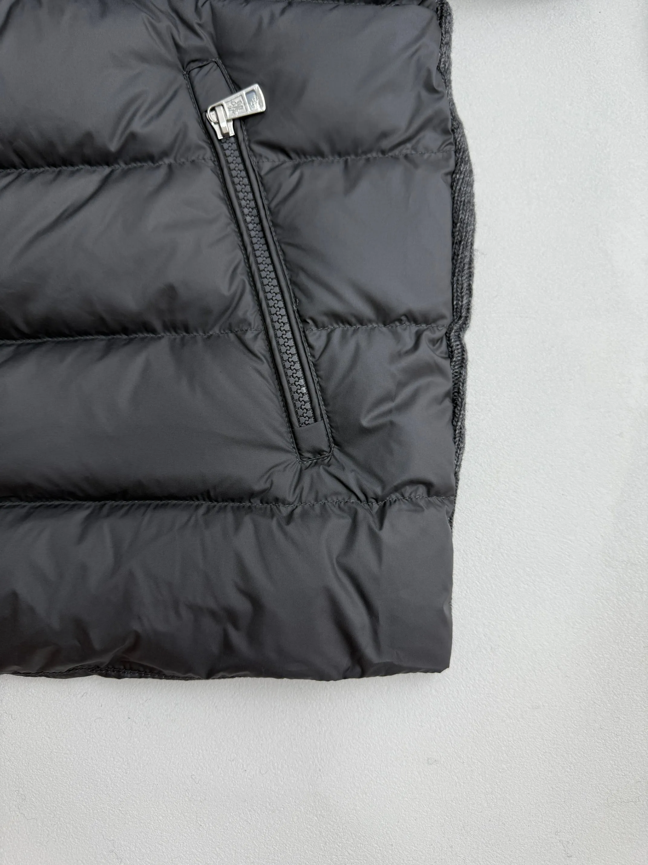P810 Moncler masked Padded striped wool splicing down jacket 1/2/3/4