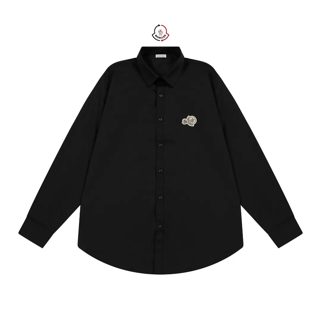 P270 Moncler official website classic brand logo design long-sleeved shirt, custom-dyed fabric, upper body full of high-end feel, pure cotton bamboo fiber fabric, high quality, same style for men and women. Size: 39-43 (M-3XL)