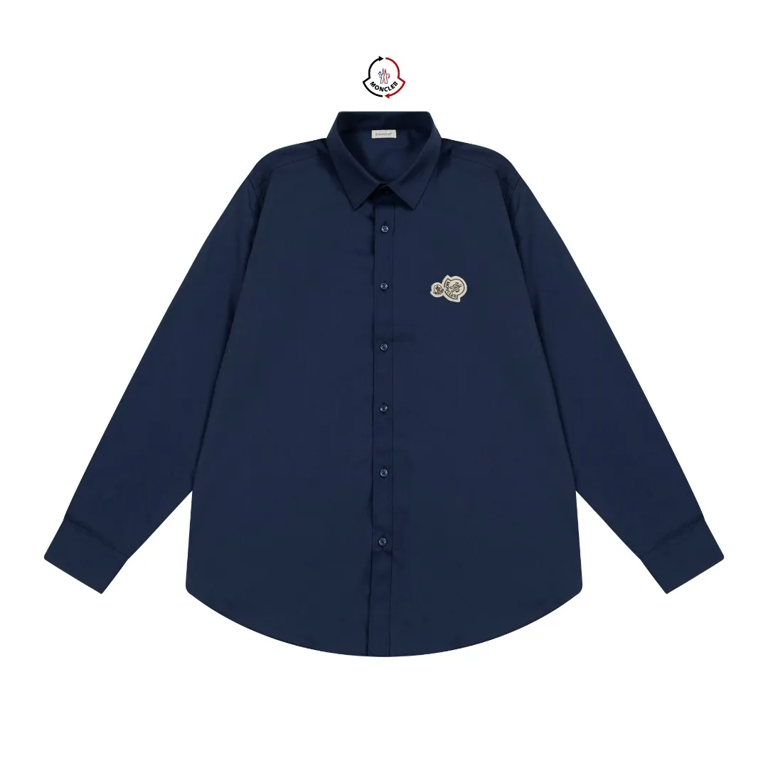 P270 Moncler official website classic brand logo design long-sleeved shirt, custom-dyed fabric, upper body full of high-end feel, pure cotton bamboo fiber fabric, high quality, same style for men and women. Size: 39-43 (M-3XL)