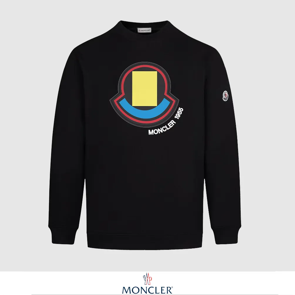 P240 Recommend the most popular Moncler masked 380g printed terry crew neck sweatshirt. Breathable pure cotton fabric. The texture is very soft and comfortable. No shrinkage, no deformation, no pilling). Original customized accessories. Collar label. Wash mark. Hang tag. Packaging (perfect details). Color: White. Black. Size: XS S M L.