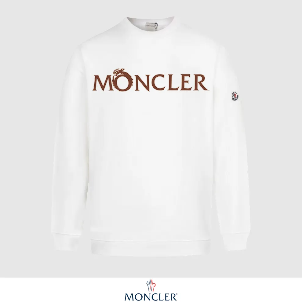 P240 Recommend the most popular Moncler masked 380g printed terry crew neck sweatshirt. Breathable pure cotton fabric. The texture is very soft and comfortable. No shrinkage, no deformation, no pilling). Original customized accessories. Collar label. Wash mark. Hang tag. Packaging (perfect details). Color: White. Black. Size: XS S M L.