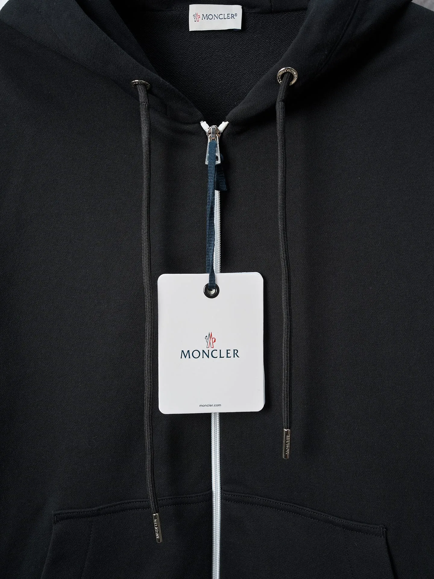 P490 Actual hanging auction] MONCLER/Mask printed logo cotton zipper hooded sweatshirt jacket [Ready stock] S M L XL