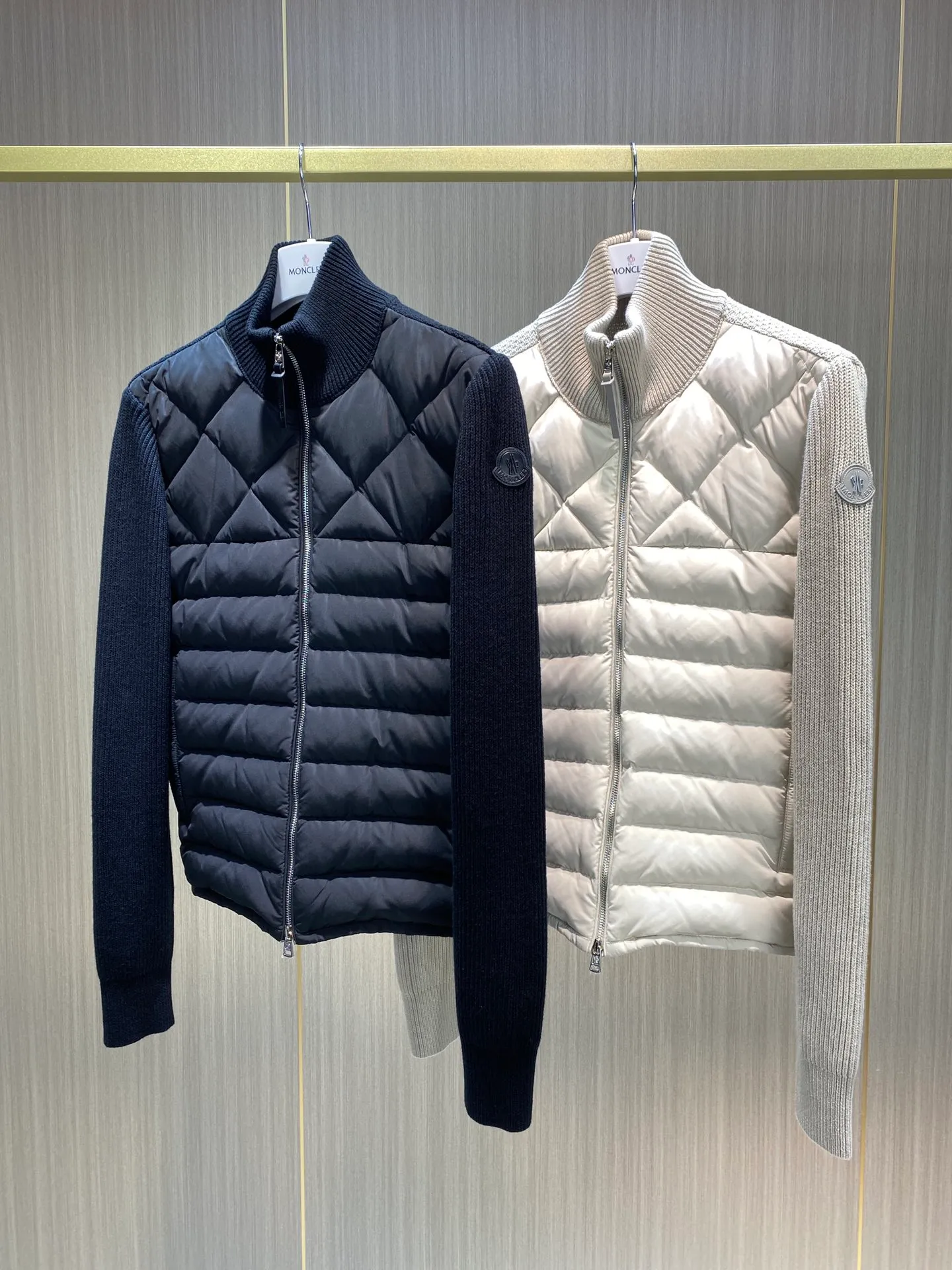 P600 Moncler men's knitted down splicing men's new size MLXLXXL