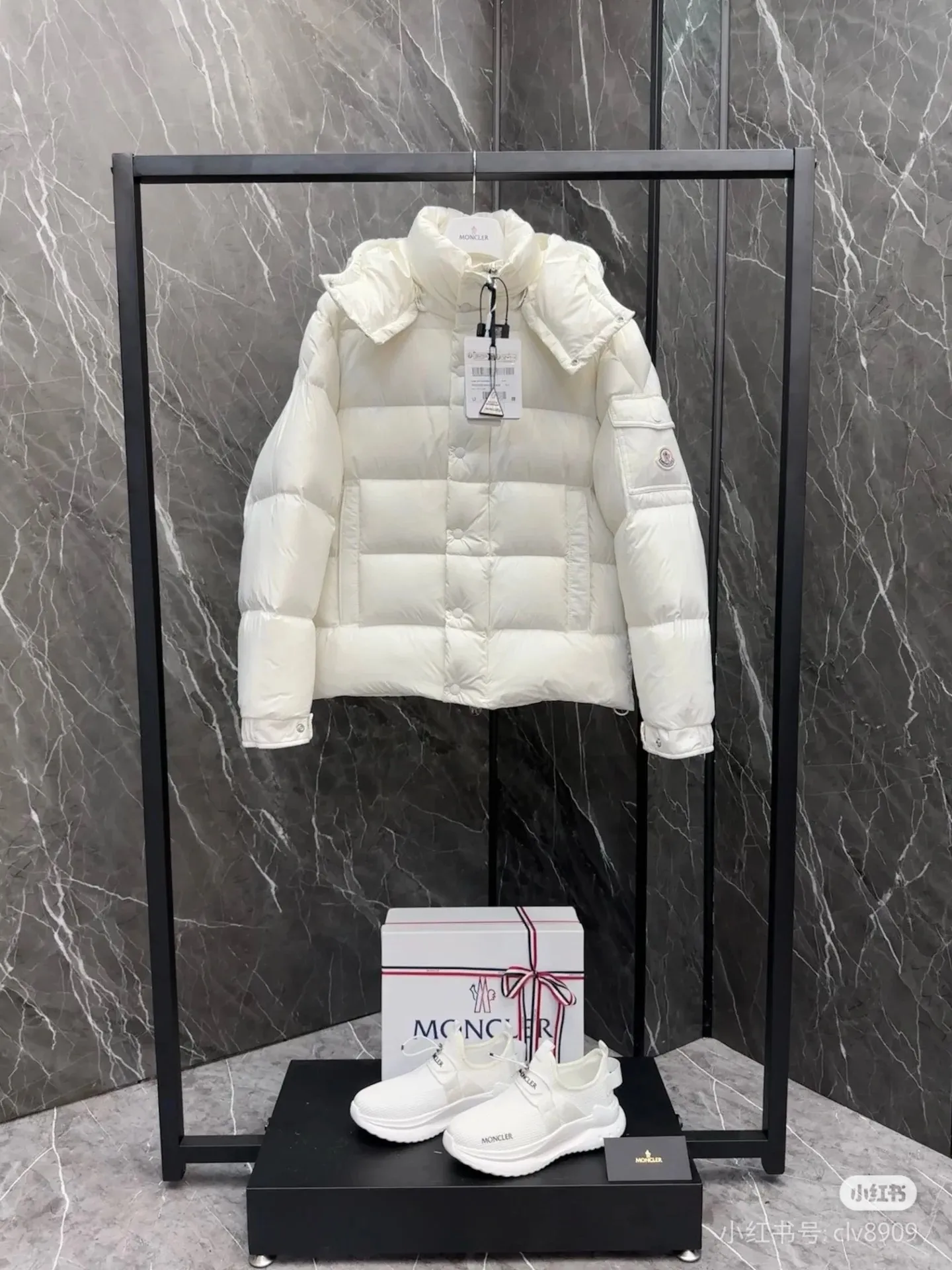 P840 Moncler. Matte Maya off-white 01234 size