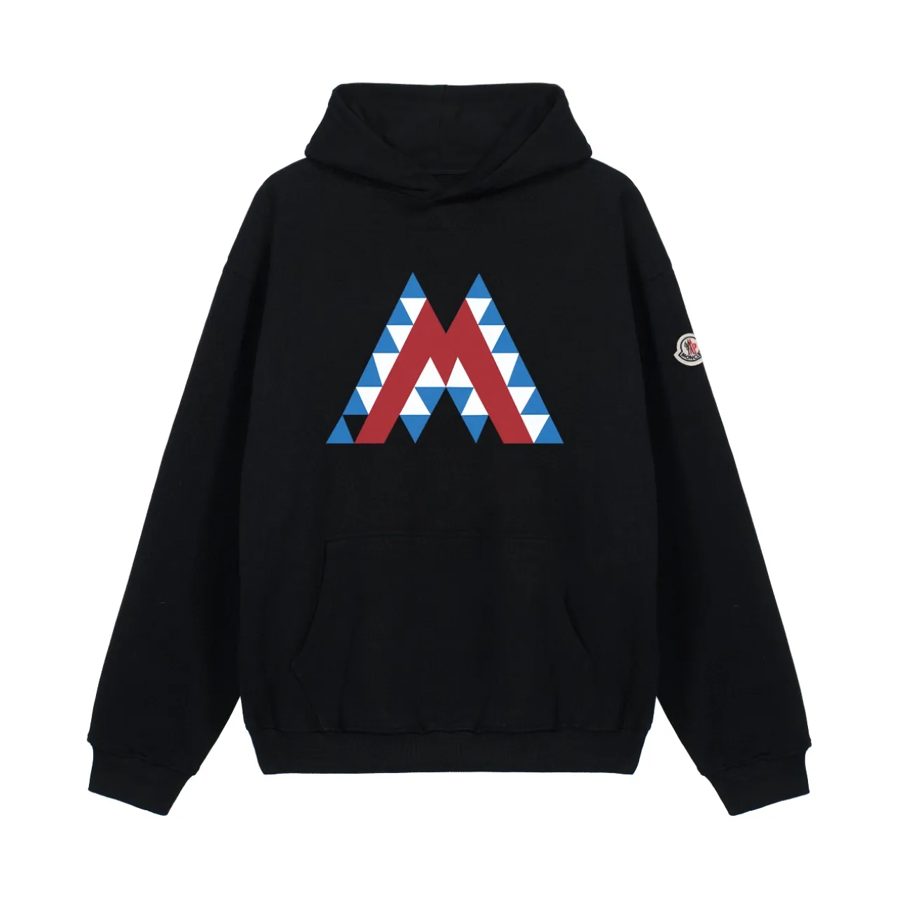 P270 Recommended model that will not be sold off the shelves, Moncler Mouth Mouth 480g Velvet Printed Hooded Sweatshirt, Australian velvet fabric is soft and comfortable, does not shrink, does not deform, does not pill) Original customized accessories Collar label Wash mark Hang tag Packaging (perfect details) Color White Black Size XS-L - Copy (29) - Copy