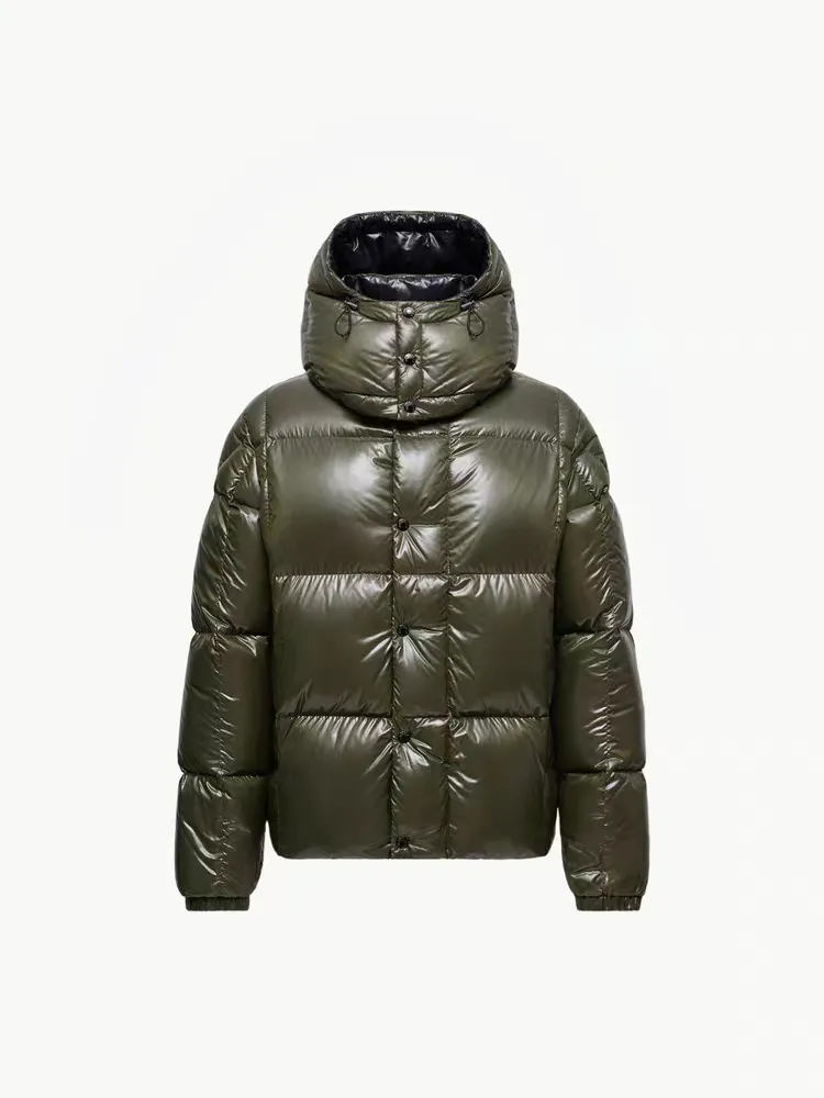 P840 Moncler New Parana Men's Black Gold Hooded Short Down Jacket Color: Army Green, Black, Brown, Light Green Size: 12345