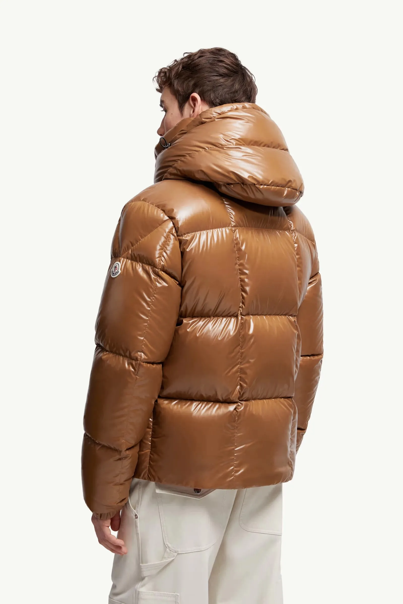 P840 Moncler New Parana Men's Black Gold Hooded Short Down Jacket Color: Army Green, Black, Brown, Light Green Size: 12345