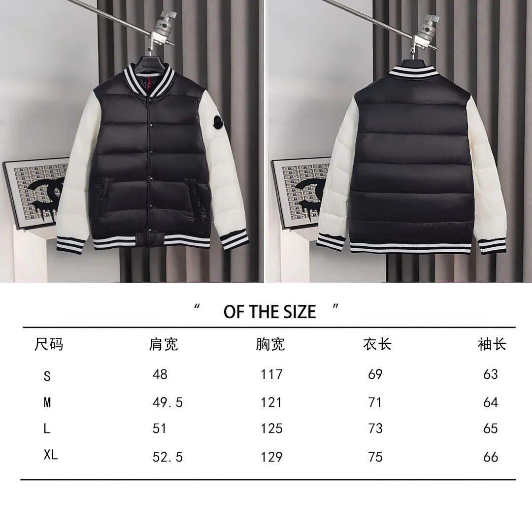 P590 model number: HE373 Moncler-Moncler classic splicing stand collar jacket down jacket The fabric is made of spliced polyester fabrics. The upper body is wind-resistant and cold-resistant. The inner down is filled with 90% duck down, and the filling is nearly 400g. The upper body is comfortable and warm, and has high fluffiness. It is different from the junk velvet on the market. It is sewn with custom black and white threads. The arms are sewn with large black labels on the mask. Customized masked all-black original hardware buttons. Three labels are complete. The original label. What you see is what you get. This is a must-have style for winter, so feel free to buy it.  Color: Picture color Size: S M L XL
