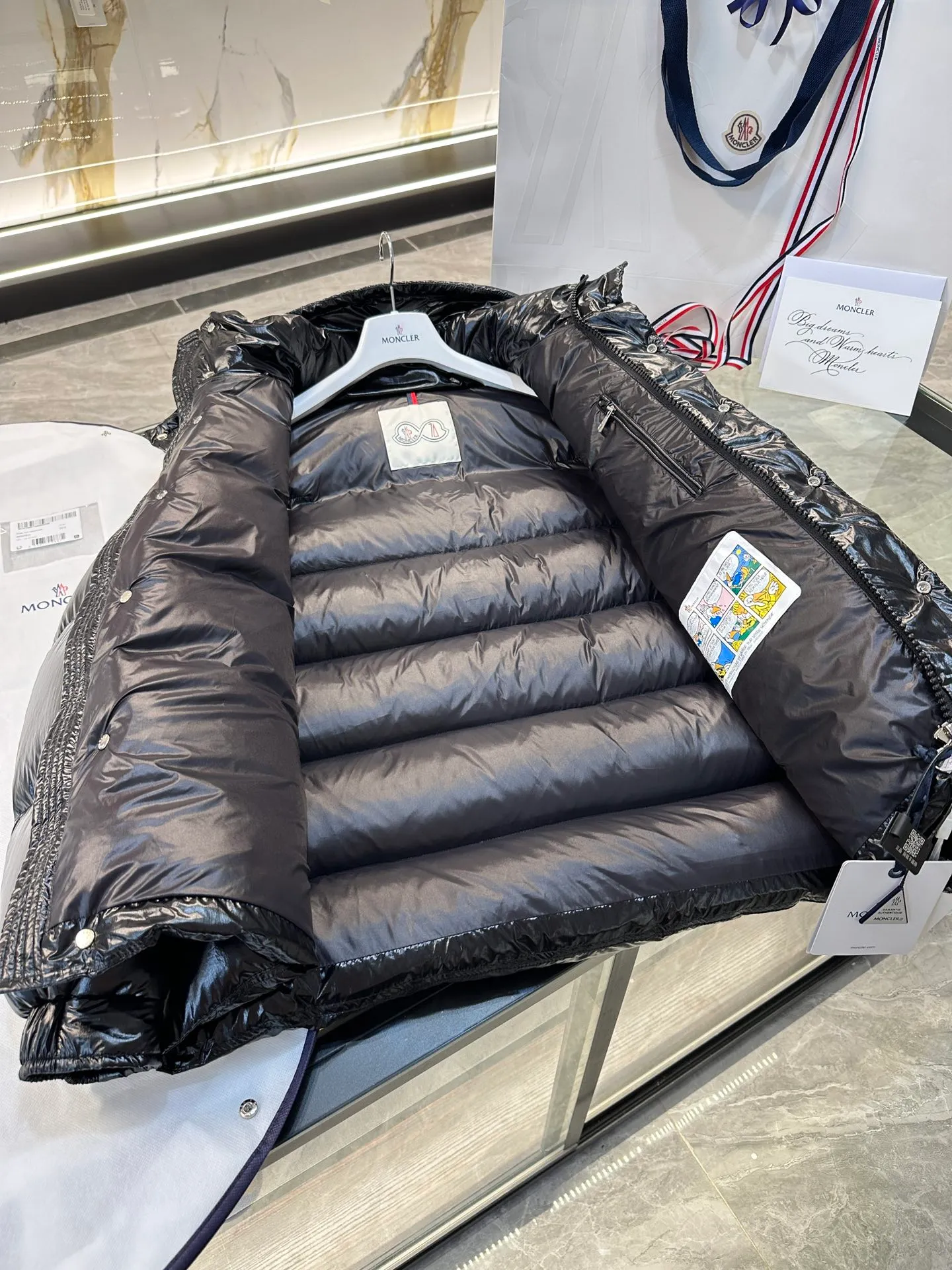 P760 Moncler Maya 70 winter short down jacket. Goose down filled version. More details in real shots.