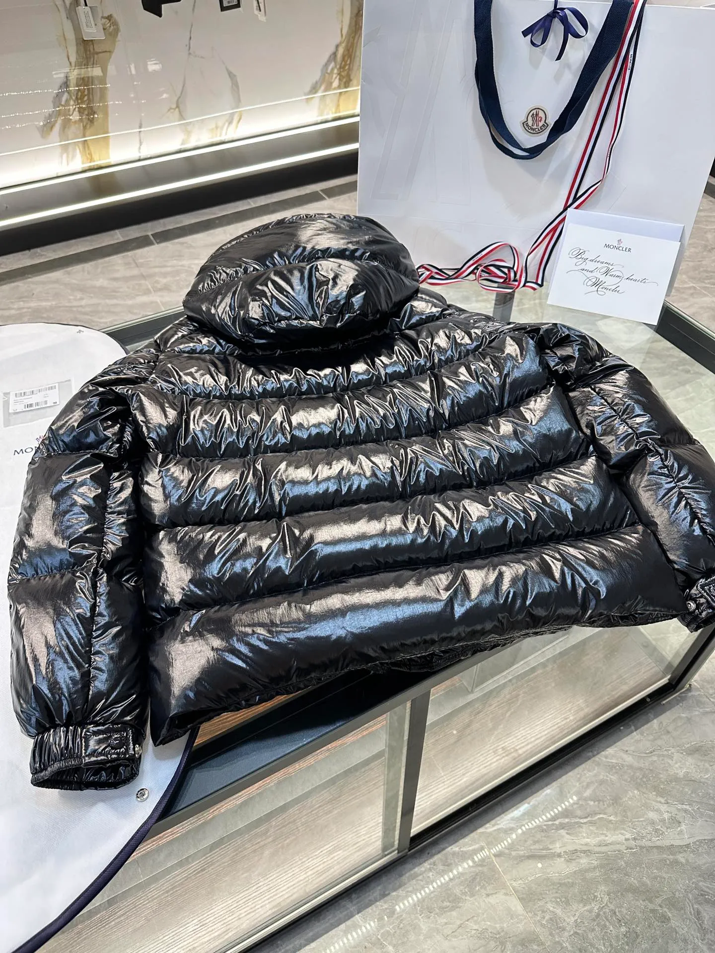 P760 Moncler Maya 70 winter short down jacket. Goose down filled version. More details in real shots.