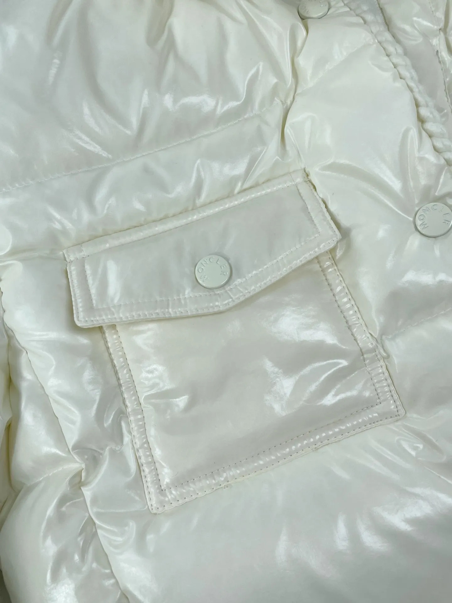P930 (high version) Moncler-Mask-25ss woven trim hooded women's slimming waist down jacket Size:0 1 2 3