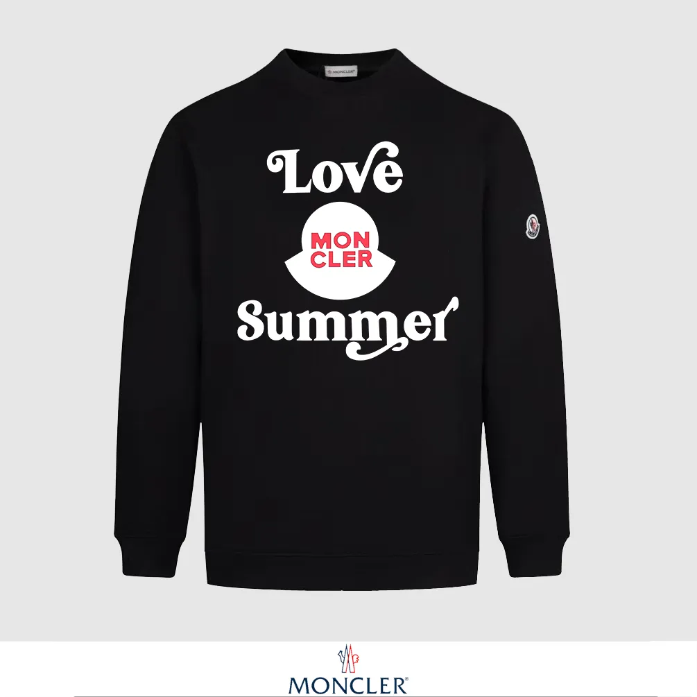 P240 Recommend the most popular Moncler masked 380g printed terry crew neck sweatshirt. Breathable pure cotton fabric. The texture is very soft and comfortable. No shrinkage, no deformation, no pilling). Original customized accessories. Collar label. Wash mark. Hang tag. Packaging (perfect details). Color: White. Black. Size: XS S M L.